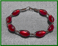 Bracelet with Oval Beads - Beginning Wirecraft