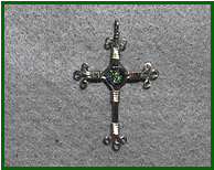 Cross Pendant with Bead - Beginning Wirecraft