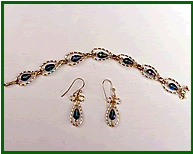 Link Bracelet and Earrings with Crystal Beads - Volume 13