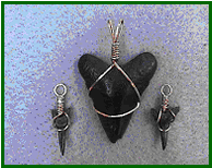 Shark's Tooth Pendant and Earrings - Advanced Wirecraft Volume II