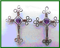 Cross Earrings with Beads - Volume Three